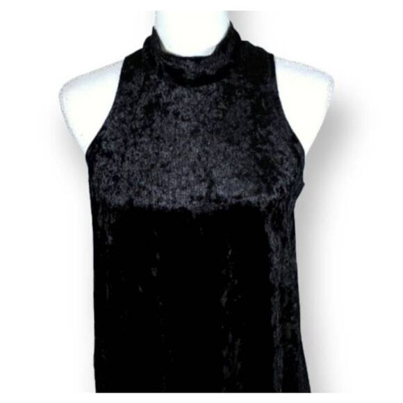 WILD DAISY BLACK VELVET HIGH NECK DRESS SZ. S EUC - Picture 4 of 6